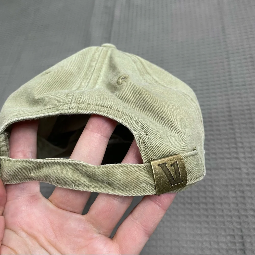 Vuori Hat Unisex One Size Baseball‎ Strap Cap Spellout Logo Neutral Earthy